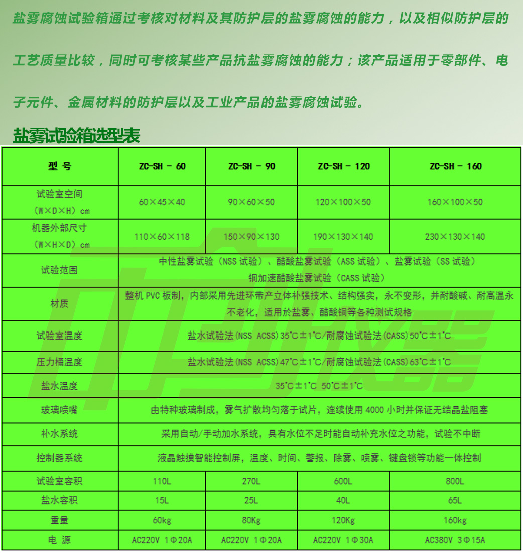 可程式鹽霧試驗(yàn)機(jī)選型表介紹
